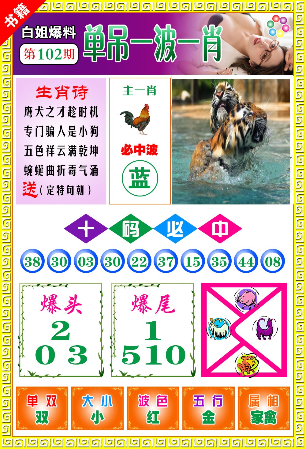 102期澳门白姐暴肖[图]