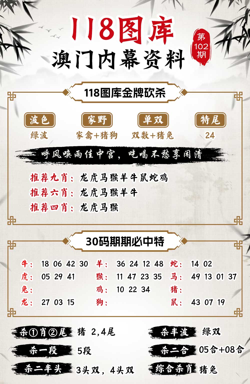 102期118内幕资料[图]